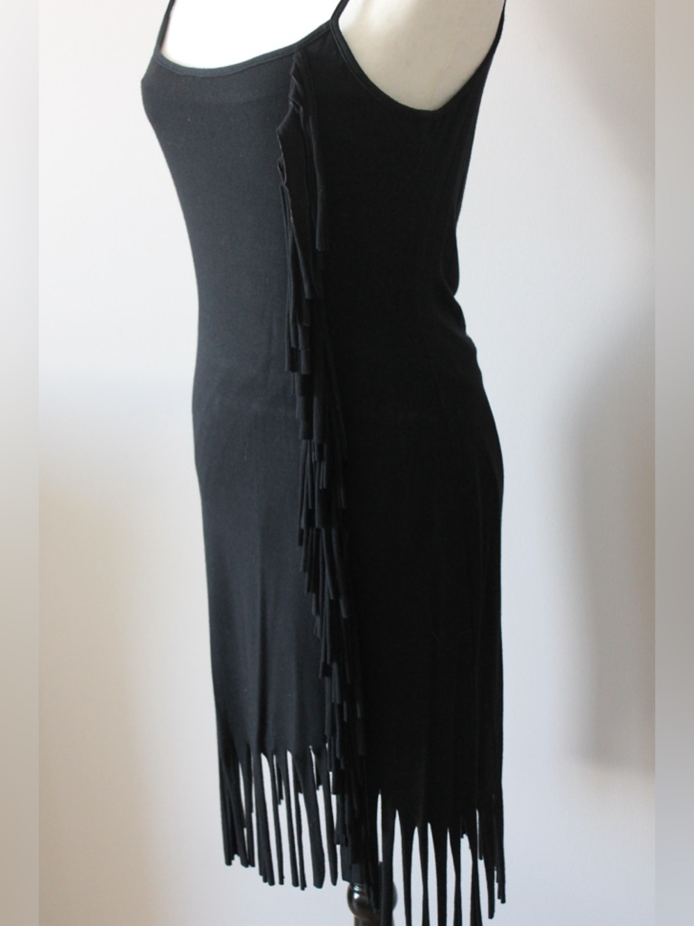 Elegant Black Fringe Dress